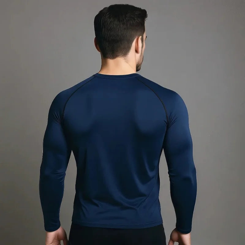 Generisch T-shirt De Compression à Manches Longues Pour Homme - Évacuation De L'humidité - Séchage Rapide - Confortable - Respirant - T-shirt De Sport - Développant Les Muscles, Blanc., M