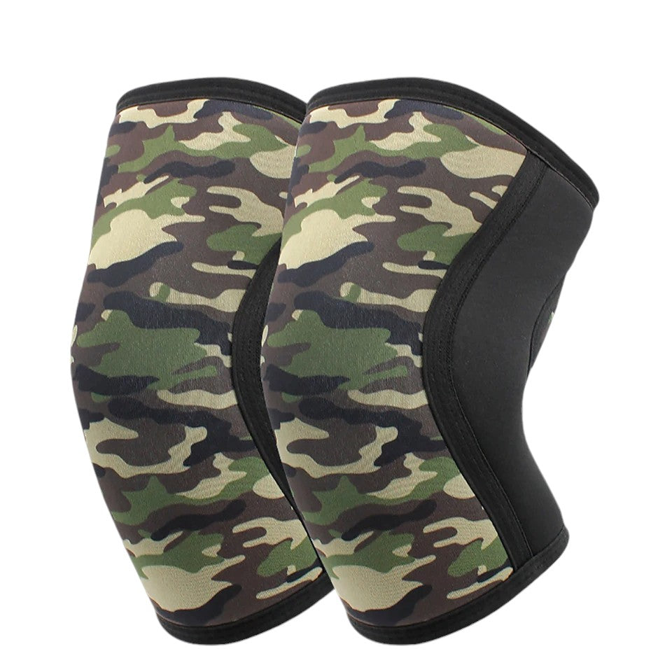 genouillères à compression de musculation camouflage