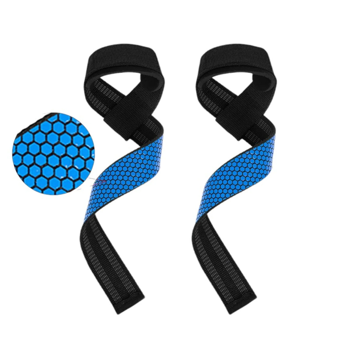 sangles de tirage en silicone noires et bleues de musculation