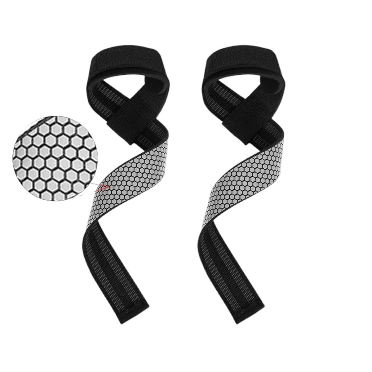 sangles de tirage en silicone noires et grises de musculation