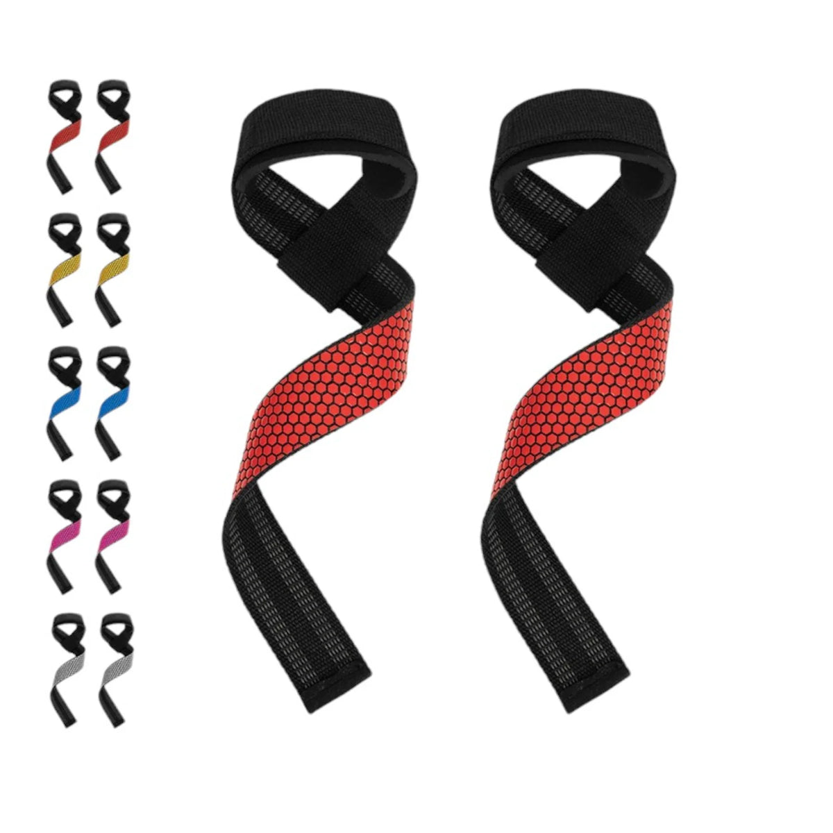 sangles de tirage en silicone noires et rouges de musculation