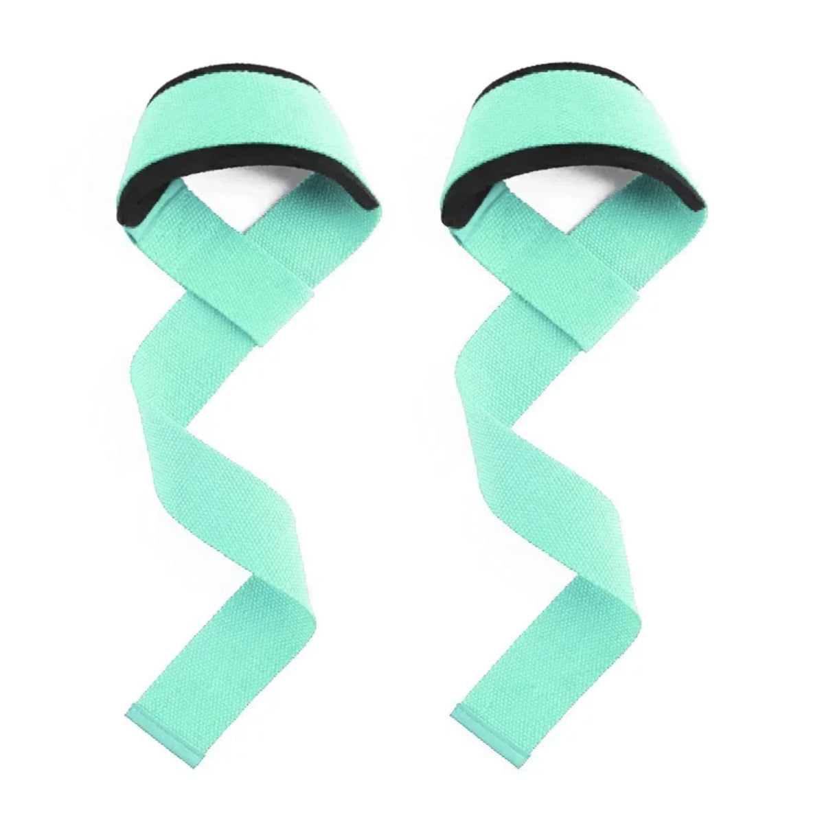 sangles de tirage en tissu cyan pour musculation