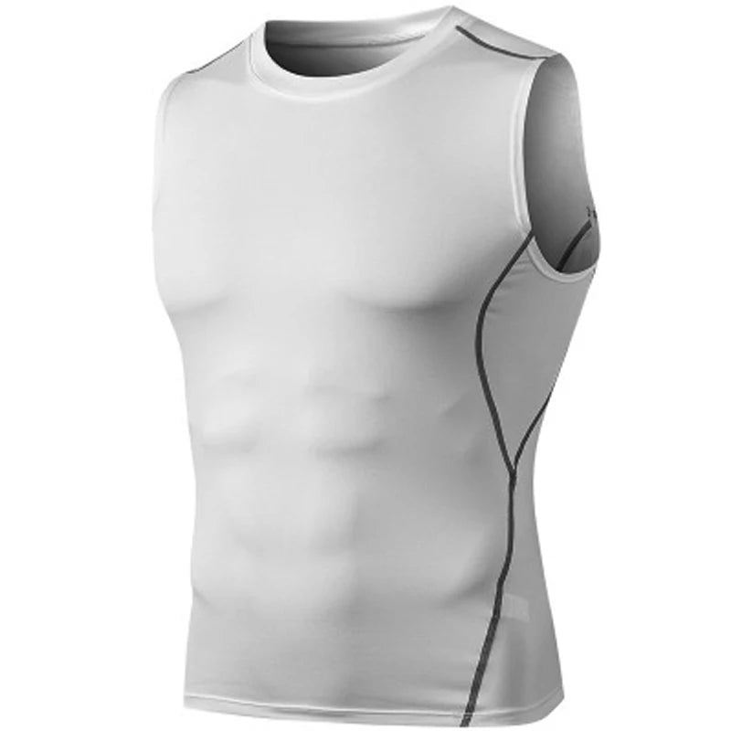 Débardeur de musculation CoreFit La Force Française blanc
