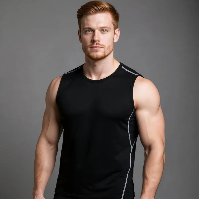 Débardeur de musculation CoreFit La Force Française noir