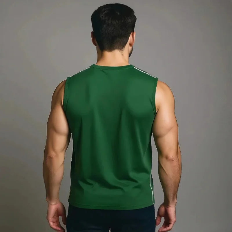 Débardeur de musculation CoreFit La Force Française vert