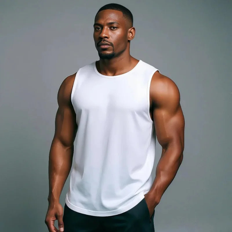 Débardeur de musculation EliteFit blanc