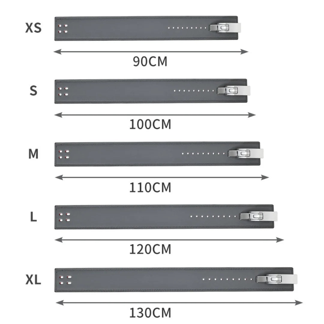 Guide des tailles de la ceinture de powerlifting Chromaforce