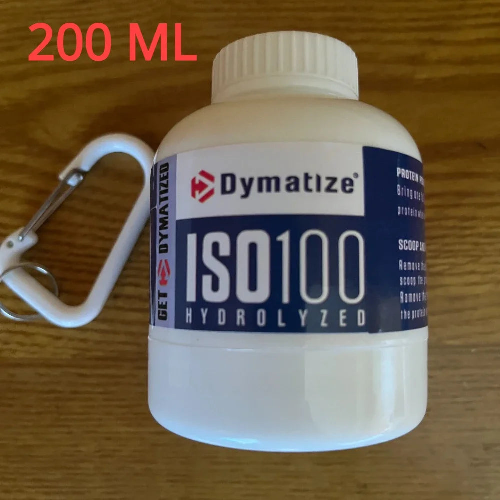 Mini réservoir pour poudres protéinées avec un mousqueton