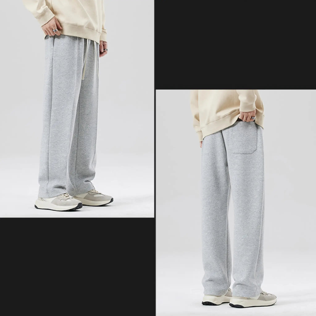 Pantalon de jogging homme avec pli gris
