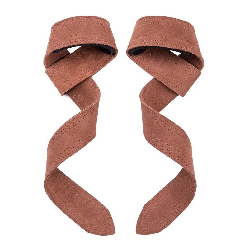 Sangles de tirage en cuir marrons