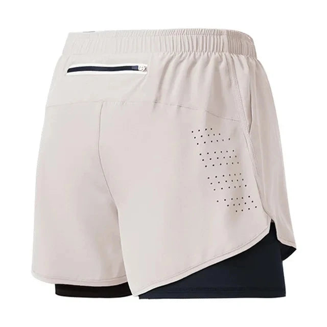Short de running homme blanc