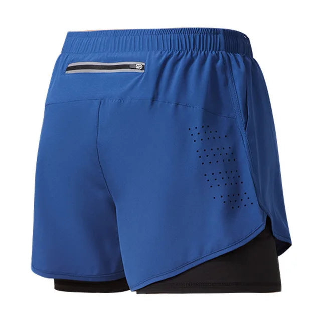 Short de running homme bleu
