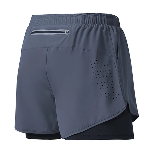 Short de running homme gris