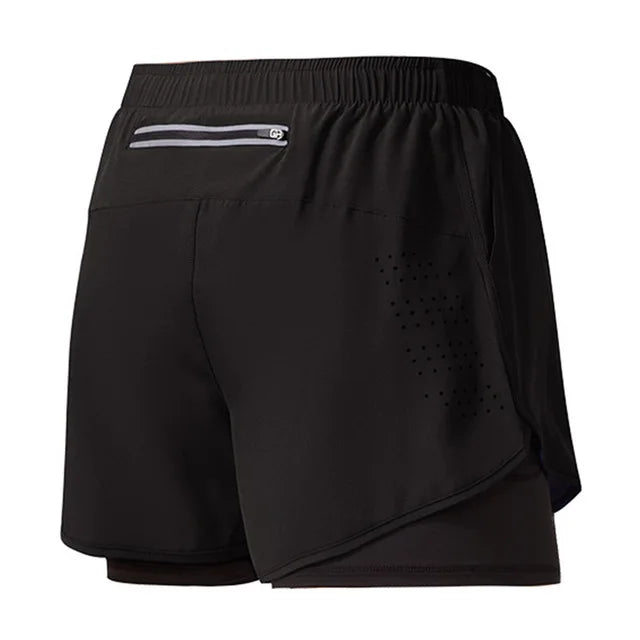 Short de running homme noir