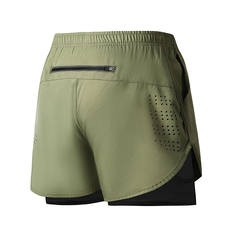 Short de running homme vert