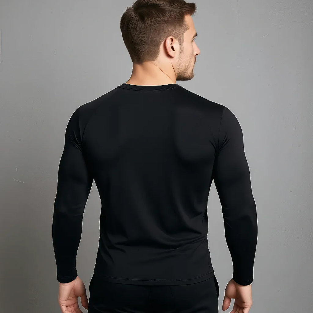 T-shirt de compression musculation Batman noir et blanc manches longues