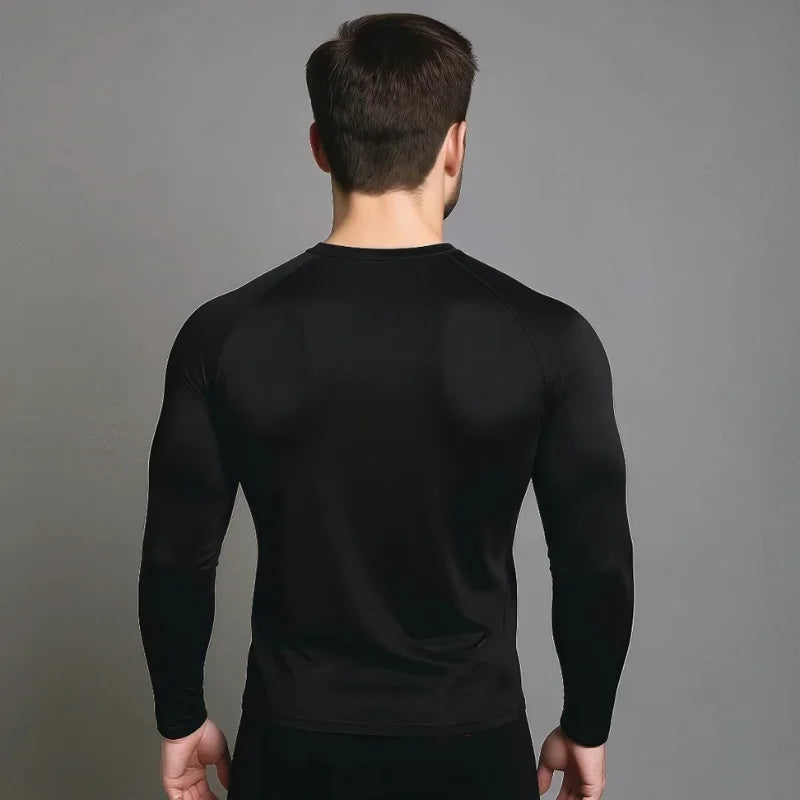 T-shirt à compression à manches longues StarterFit de couleur noir