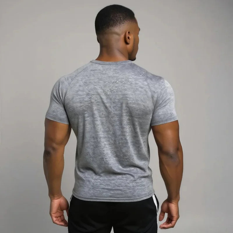 T-shirt de compression Corefit manches courtes gris