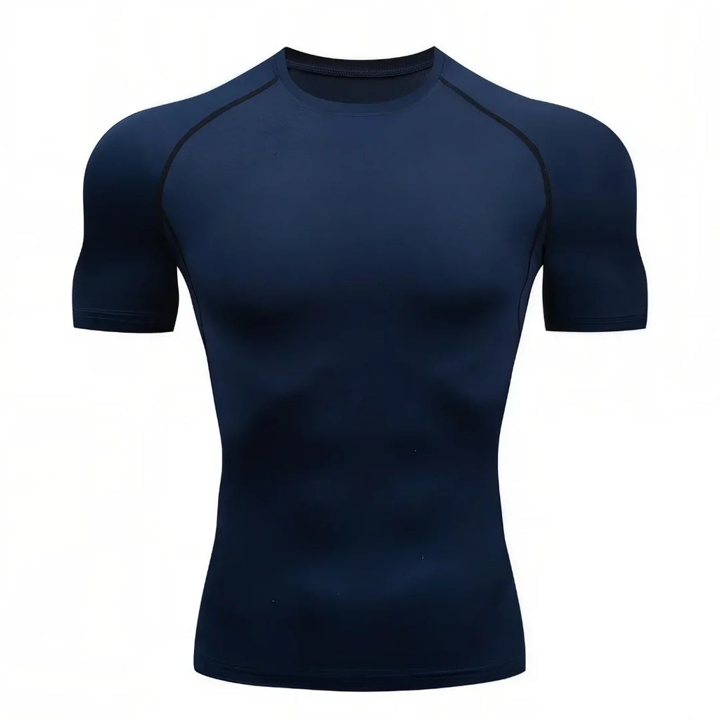 T-shirt de Compression pour musculation StarterFit bleu