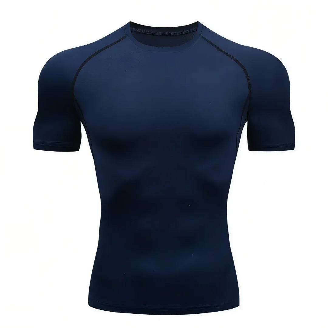 T-shirt de Compression pour musculation StarterFit bleu