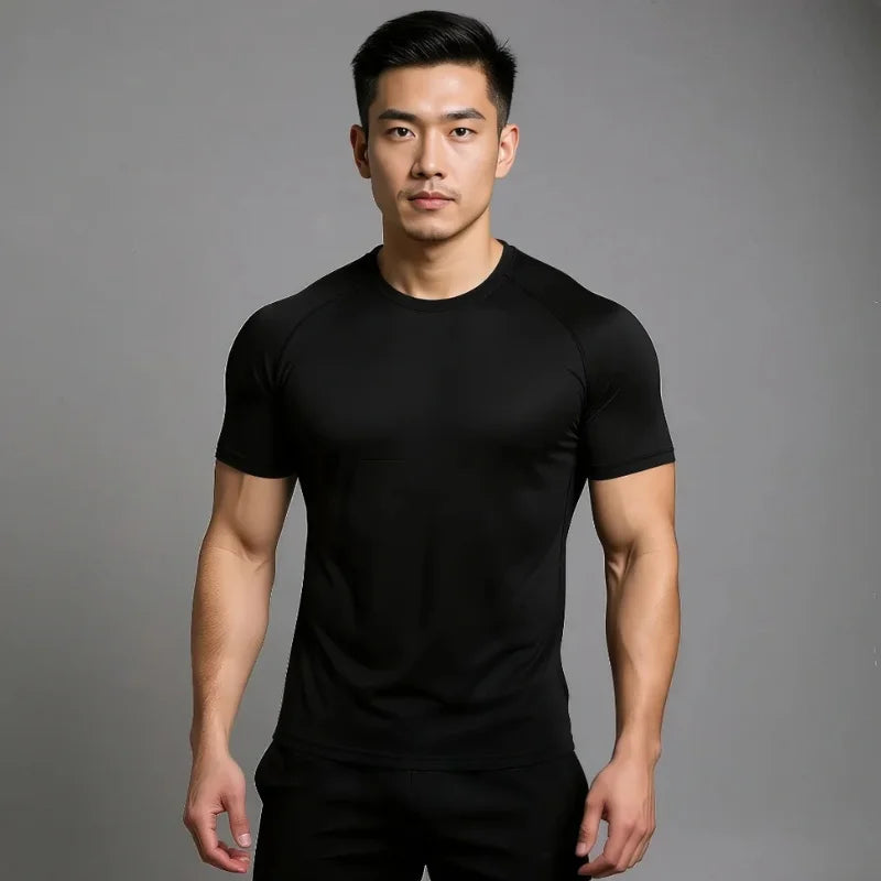 T-shirt de Compression pour musculation StarterFit noir