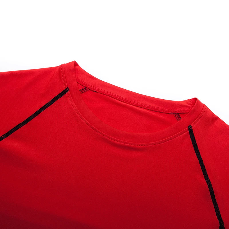 T-shirt de Compression pour musculation StarterFit rouge