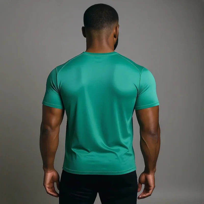 T-shirt de compression Corefit Satin manches courtes vert