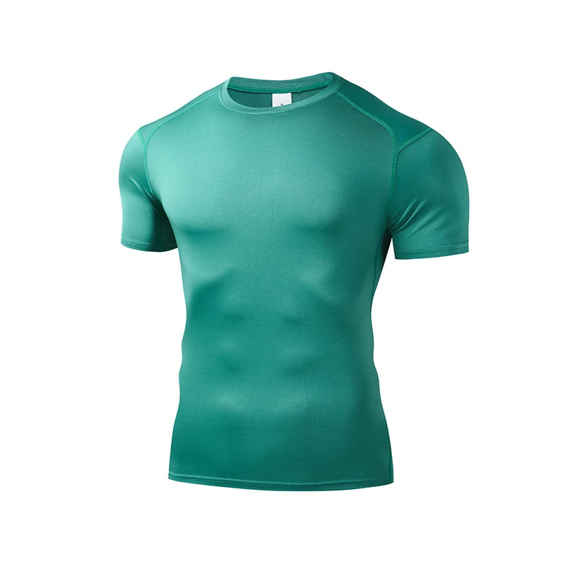 T-shirt de compression Corefit Satin manches courtes vert